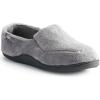 image:imageisotoner mens Terry Moccasin Slipper With Memory Foam for IndoorOutdoor ComfortCharcoal