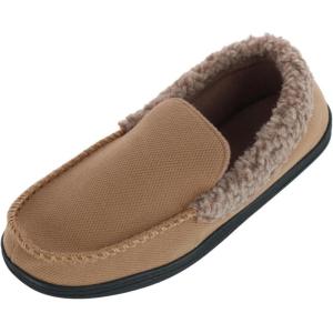 image:imageMens Brushed Knit Lewis Moccasin SlippersBuckskin