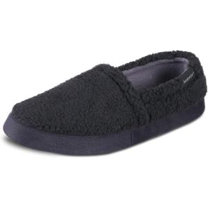 image:imageisotoner Mens Berber Aspen Closed Back Slippers With Memory Foam Comfort and Breathable LiningBlack