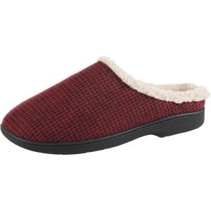 image:imageisotoner Mens Classic Comfort Memory Foam Slipon Hoodback Slipper Warm Slippers for Men House Shoes for Indoor OutdoorRed