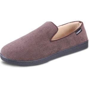 image:imageisotoner Mens IndoorOutdoor Breathable Diamond Corduroy Slippers With Memory Foam ComfortDark Chocolate