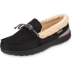 image:imageisotoner Mens IndoorOutdoor Slipon Vincent Microsuede Moccasin Slippers With Memory Foam ComfortBlack