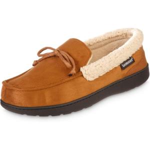 image:imageisotoner Mens IndoorOutdoor Slipon Vincent Microsuede Moccasin Slippers With Memory Foam ComfortCognac