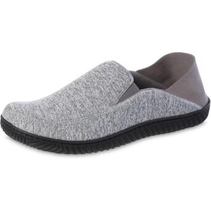 image:imageisotoner Mens IndoorOutdoor Sport Knit Closed Back Slippers With Memory Foam Comfort and Heel SupportAsh