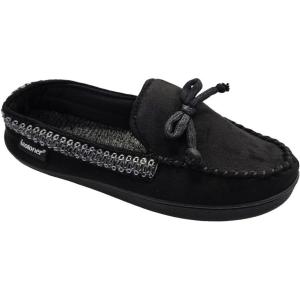 image:imageisotoner Mens Microsuede Seth Moccasin Comfort Slippers  92168 Black XL XLarge