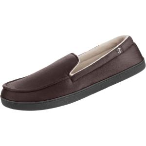 image:imageisotoner Mens Moccasin Slippers with Microsuede Upper and Gel Infused Memory Foam SoleDark Chocolate