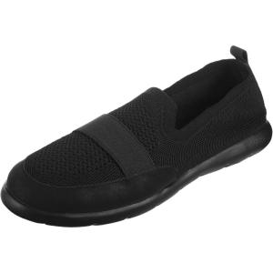 image:imageisotoner mens Isotoner Mens Zenz Lightweight Heathered Sportknit IndoorOutdoor SlippersBlack