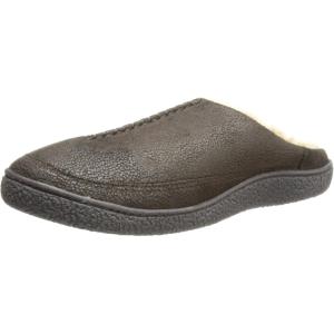 image:imageisotoner Mens Pebble Microsuede Hoodback SlipperBrown