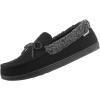 image:imageisotoner Mens Gabriel Moccasin Slipper with IndoorOutdoor Sole Black