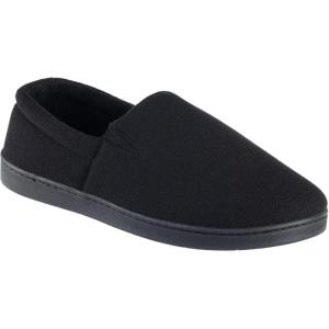 image:imageMens Textured Knit Kai Closed Back Slippers with GelInfused Memory FoamBlack