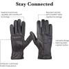 image:imageisotoner Mens Water Repellent Leather GloveBlack