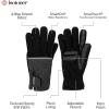 image:imageisotoner mens Water Repellent Tech Stretch Touchscreen Gloves With Velcro ClosureBlack