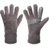 image:imageisotoner womens Warm Plush Lined Chenille Touchscreen Gloves  Solid and Snowflake PatternAsh Grey Solid
