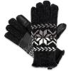 image:imageisotoner womens Warm Plush Lined Chenille Touchscreen Gloves  Solid and Snowflake PatternBlack Snowflake