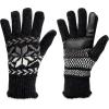 image:imageisotoner womens Warm Plush Lined Chenille Touchscreen Gloves  Solid and Snowflake PatternBlack Snowflake