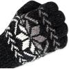 image:imageisotoner womens Warm Plush Lined Chenille Touchscreen Gloves  Solid and Snowflake PatternBlack Snowflake