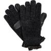 image:imageisotoner womens Warm Plush Lined Chenille Touchscreen Gloves  Solid and Snowflake PatternBlack Solid