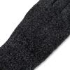 image:imageisotoner womens Warm Plush Lined Chenille Touchscreen Gloves  Solid and Snowflake PatternBlack Solid
