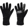 image:imageisotoner womens Warm Plush Lined Chenille Touchscreen Gloves  Solid and Snowflake PatternBlack Solid