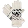 image:imageisotoner womens Warm Plush Lined Chenille Touchscreen Gloves  Solid and Snowflake PatternEwe Ivory Snowflake