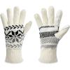 image:imageisotoner womens Warm Plush Lined Chenille Touchscreen Gloves  Solid and Snowflake PatternEwe Ivory Snowflake