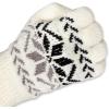 image:imageisotoner womens Warm Plush Lined Chenille Touchscreen Gloves  Solid and Snowflake PatternEwe Ivory Snowflake