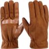 image:imageisotoner Mens Water Repellent Dual Lined Microfiber Touchscreen GlovesCognac