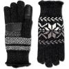 image:imageisotoner womens Warm Plush Lined Chenille Touchscreen Gloves  Solid and Snowflake PatternBlack Snowflake