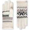 image:imageisotoner womens Warm Plush Lined Chenille Touchscreen Gloves  Solid and Snowflake PatternEwe Ivory Snowflake