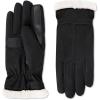 image:imagesmartDRI Microsuede Flip Top Mitten wStitching Detail SherpasoftBlack Glove