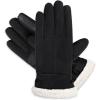 image:imagesmartDRI Microsuede Flip Top Mitten wStitching Detail SherpasoftBlack Glove