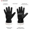 image:imagesmartDRI Microsuede Flip Top Mitten wStitching Detail SherpasoftBlack Glove