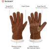 image:imagesmartDRI Microsuede Flip Top Mitten wStitching Detail SherpasoftCognac Glove