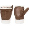 image:imagesmartDRI Microsuede Flip Top Mitten wStitching Detail SherpasoftCognac Mitten