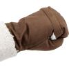 image:imagesmartDRI Microsuede Flip Top Mitten wStitching Detail SherpasoftCognac Mitten
