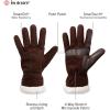 image:imagesmartDRI Microsuede Flip Top Mitten wStitching Detail SherpasoftDark Brown Glove