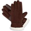 image:imagesmartDRI Microsuede Flip Top Mitten wStitching Detail SherpasoftDark Brown Glove