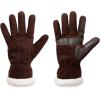 image:imagesmartDRI Microsuede Flip Top Mitten wStitching Detail SherpasoftDark Brown Glove