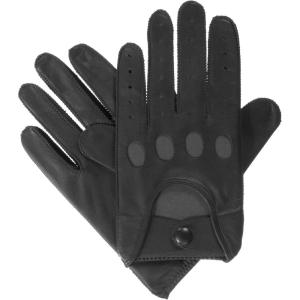 image:imageisotoner Mens Smooth Leather Driving Glove With Covered SnapBlack