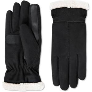 image:imagesmartDRI Microsuede Flip Top Mitten wStitching Detail SherpasoftBlack Glove