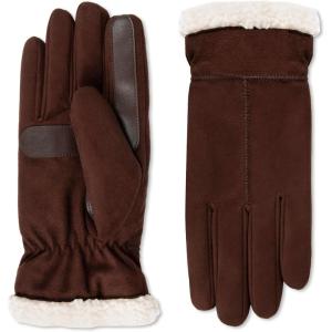 image:imagesmartDRI Microsuede Flip Top Mitten wStitching Detail SherpasoftDark Brown Glove