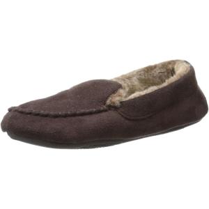 image:imageisotoner Womens Moccasin Slipper with FauxFurChocolate