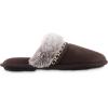 image:imageisotoner Womens Microsuede Aria Clog SlippersDark Chocolate