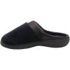 image:imageisotoner womens Terry and Satin Slip on Cushioned Slipper With Memory Foam for IndoorOutdoor ComfortBlack