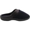 image:imageisotoner womens Terry and Satin Slip on Cushioned Slipper With Memory Foam for IndoorOutdoor ComfortBlack