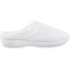 image:imageisotoner womens Terry and Satin Slip on Cushioned Slipper With Memory Foam for IndoorOutdoor ComfortWhite