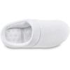 image:imageisotoner womens Terry and Satin Slip on Cushioned Slipper With Memory Foam for IndoorOutdoor ComfortWhite