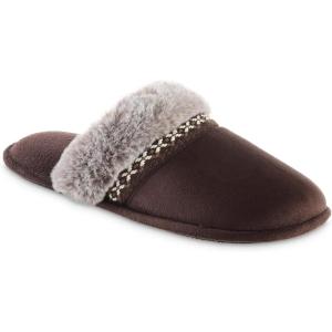 image:imageisotoner Womens Microsuede Aria Clog SlippersDark Chocolate