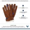 image:imageIsotoner Mens Microsuede Winter Glove with Faux Shearling OutseamCognac