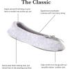 image:imageIsotoner Womens Classic Terry Ballerina Slipper Soft Breathable Terry Lined Satin Bow Secure FitBlack